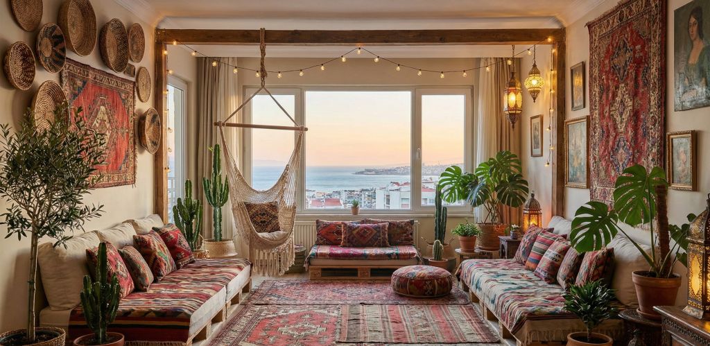 İzmir’de Bohem (Boho) Mimari:                                                                    Ege’nin Özgür Ruhuyla Dans Eden Renkli Mekanlar