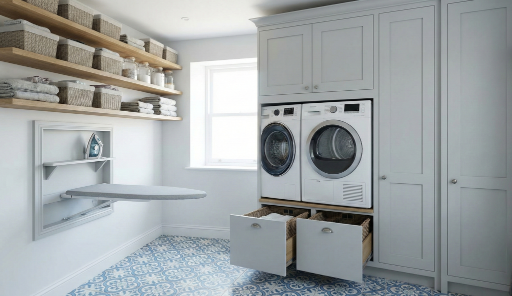İzmir’de Çamaşır ve Ütü Odası Tasarımı: Evinizin Düzenini Sağlayan “Gizli Kahraman”